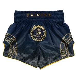 Fairtex BS-RAJ01 Rajadamnern Muay Thai Shorts in Navy – front view