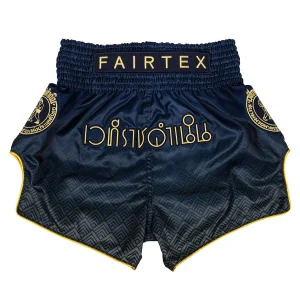 Fairtex BS-RAJ03 Rajadamnern Muay Thai Shorts in Navy – front view