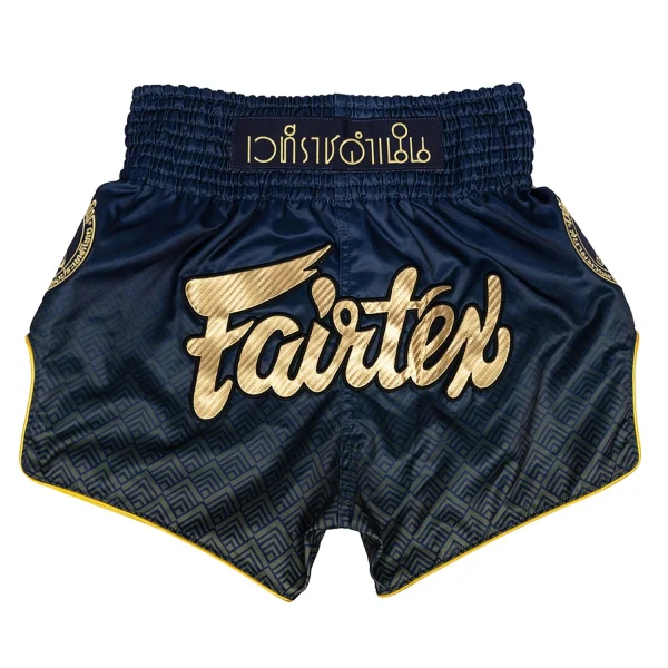 Fairtex BS-RAJ03 Rajadamnern Muay Thai Shorts in Navy – view 2