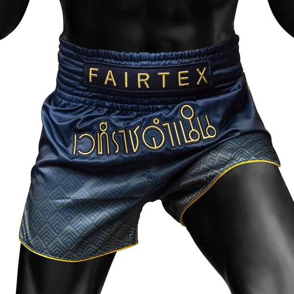 Fairtex BS-RAJ03 Rajadamnern Muay Thai Shorts in Navy – view 3