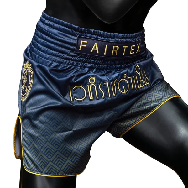 Fairtex BS-RAJ03 Rajadamnern Muay Thai Shorts in Navy – view 4