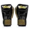Fairtex Rajadamnern Premium Boxing Gloves in Black – view 4 Fairtex Rajadamnern Premium Boxing Gloves in Black/Gold – view 4