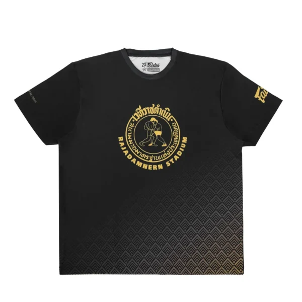 Fairtex x Rajadamnern T-Shirt in Black/Gold – view 3 Fairtex x Rajadamnern T-Shirt in Black/Gold – view 3