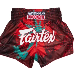 Fairtex RKO01 RKO Muay Thai Shorts in Red – front view