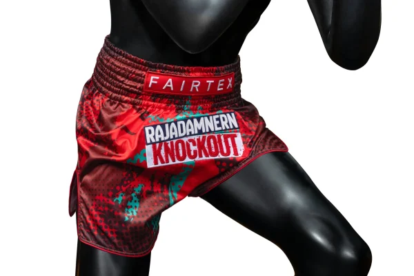 Fairtex RKO01 RKO Muay Thai Shorts in Red – view 4 Fairtex RKO01 RKO Muay Thai Shorts in Red – view 4