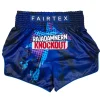 Fairtex RKO02 RKO Muay Thai Shorts in Blue – front view Fairtex RKO02 RKO Muay Thai Shorts in Blue – front view
