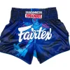 Fairtex RKO02 RKO Muay Thai Shorts in Blue – view 2 Fairtex RKO02 RKO Muay Thai Shorts in Blue – view 2