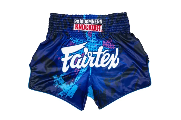 Fairtex RKO02 RKO Muay Thai Shorts in Blue – view 2 Fairtex RKO02 RKO Muay Thai Shorts in Blue – view 2