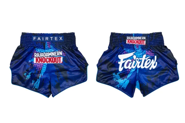 Fairtex RKO02 RKO Muay Thai Shorts in Blue – view 3 Fairtex RKO02 RKO Muay Thai Shorts in Blue – view 3
