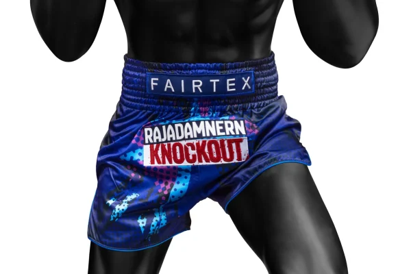 Fairtex RKO02 RKO Muay Thai Shorts in Blue – view 4 Fairtex RKO02 RKO Muay Thai Shorts in Blue – view 4