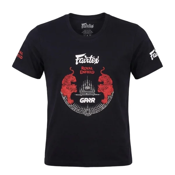 Fairtex x Royal Enfield Guerrilla 450 T-Shirt in Black – front view