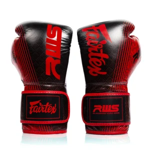 Fairtex BGVR1 RWS Boxing Gloves in Black – front view