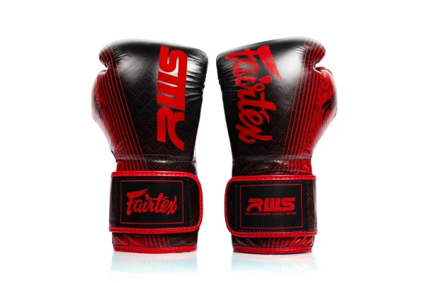 Fairtex BGVR1 RWS Boxing Gloves in Black – front view