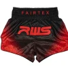 Fairtex RWS01 RWS Muay Thai Shorts in Black/Red – front view