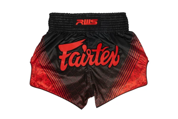 Fairtex RWS01 RWS Muay Thai Shorts in Black/Red – view 2