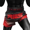 Fairtex RWS01 RWS Muay Thai Shorts in Black/Red – view 3