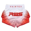 Fairtex RWS02 RWS Muay Thai Shorts in White/Red – front view