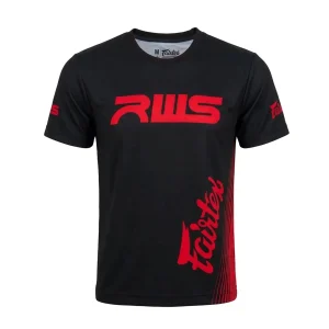 Fairtex x RWS T-Shirt in Black/Red – front view